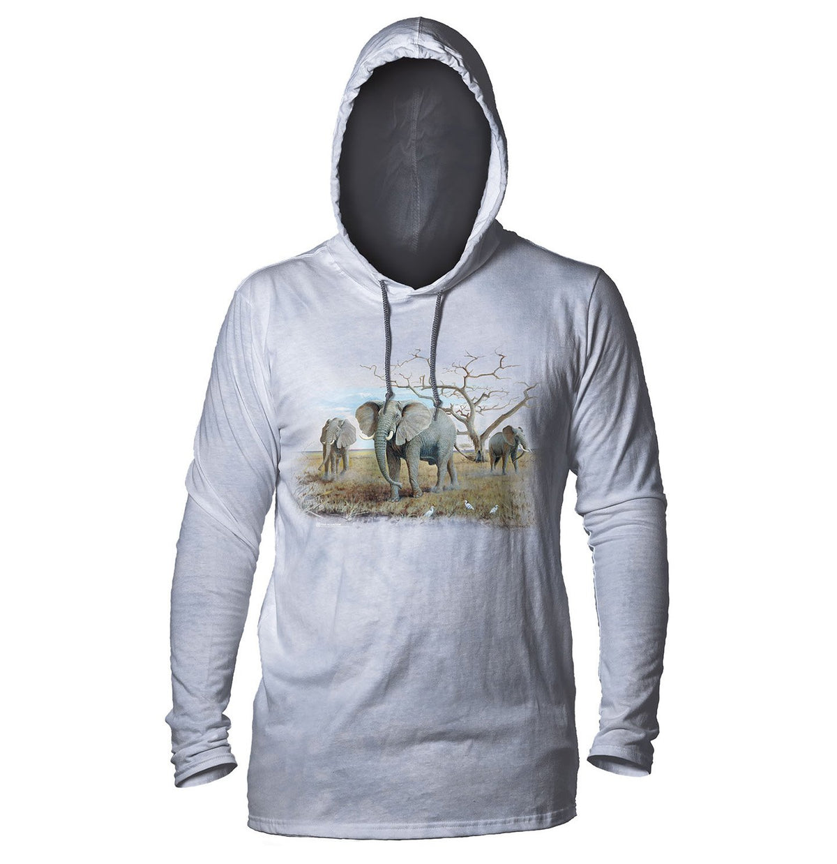Three African Elephants - Adult Unisex Lightweight Hoodie