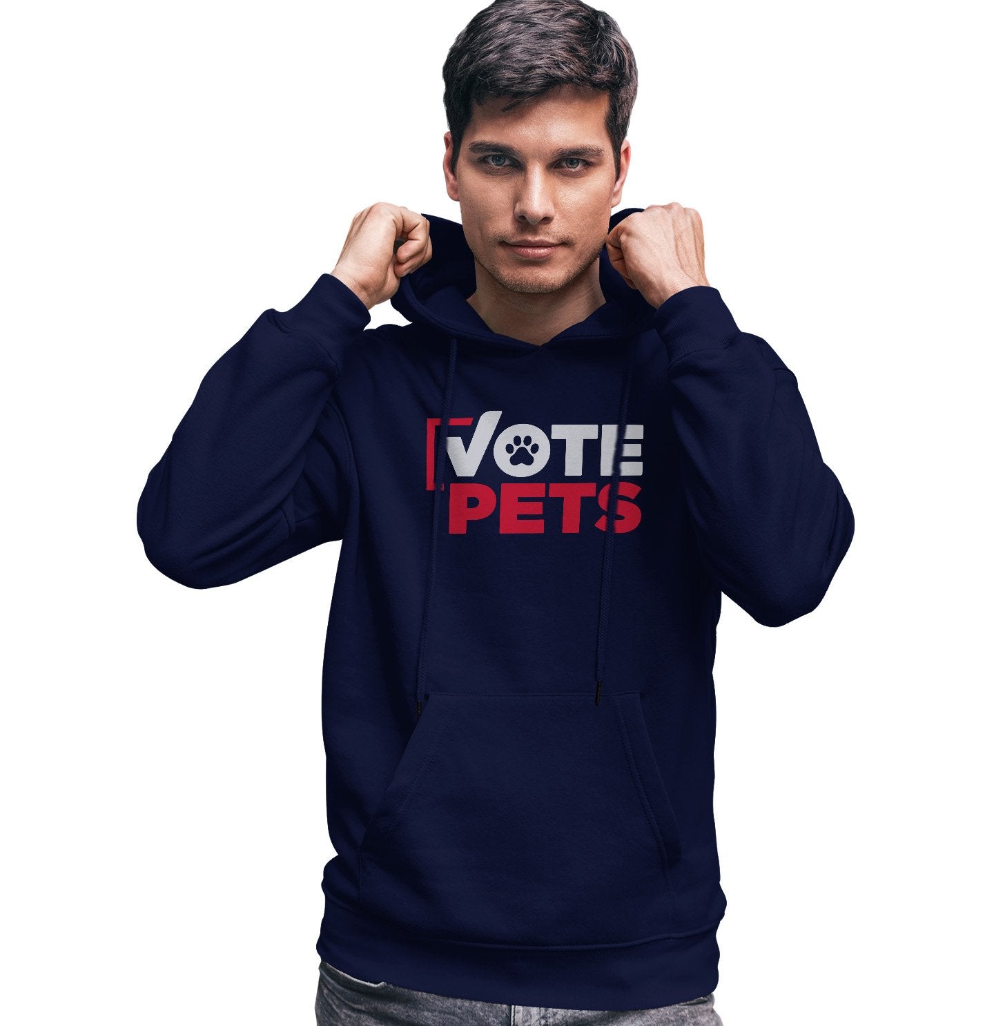 Vote Pets Stacked Logo - Adult Unisex Hoodie Sweatshirt