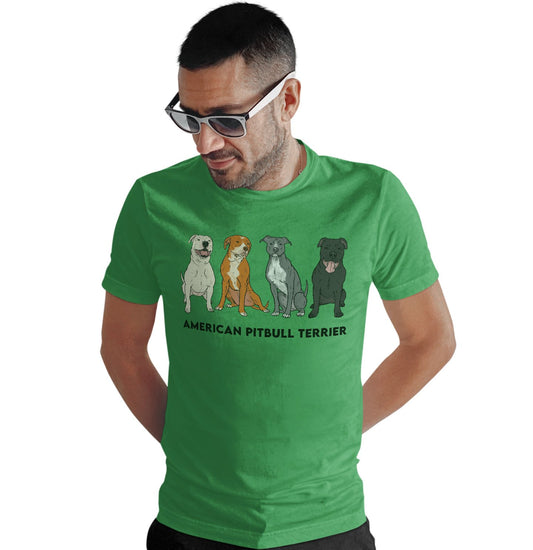 Animal Pride - American Pit Bull Terrier Line Up - Adult Unisex T-Shirt