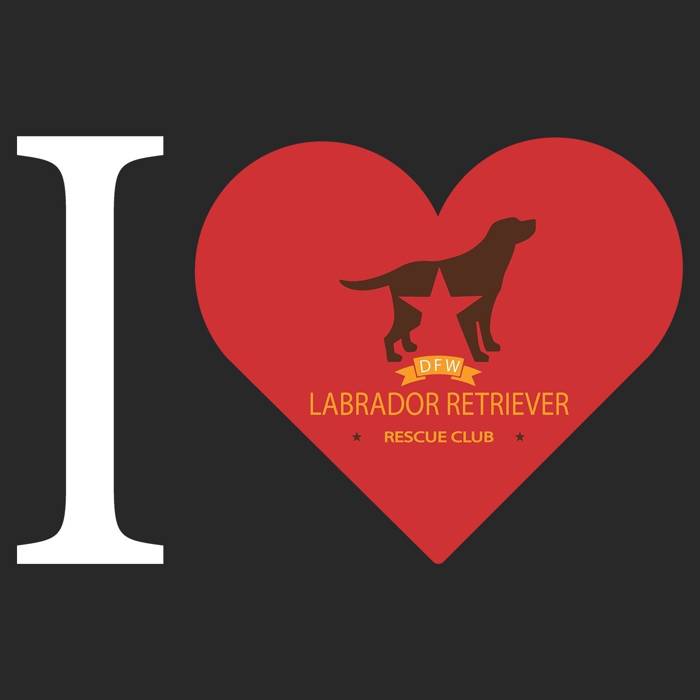 I Heart My DFW Lab Rescue - Adult Tri-Blend T-Shirt