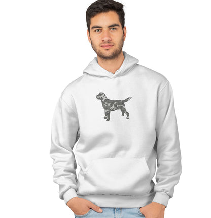 Labrador Silhouette Winter Camouflage - Adult Unisex Hoodie Sweatshirt