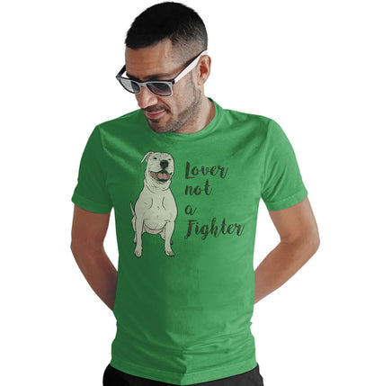 Animal Pride - White Pit Bull Lover Not Fighter - Adult Unisex T-Shirt