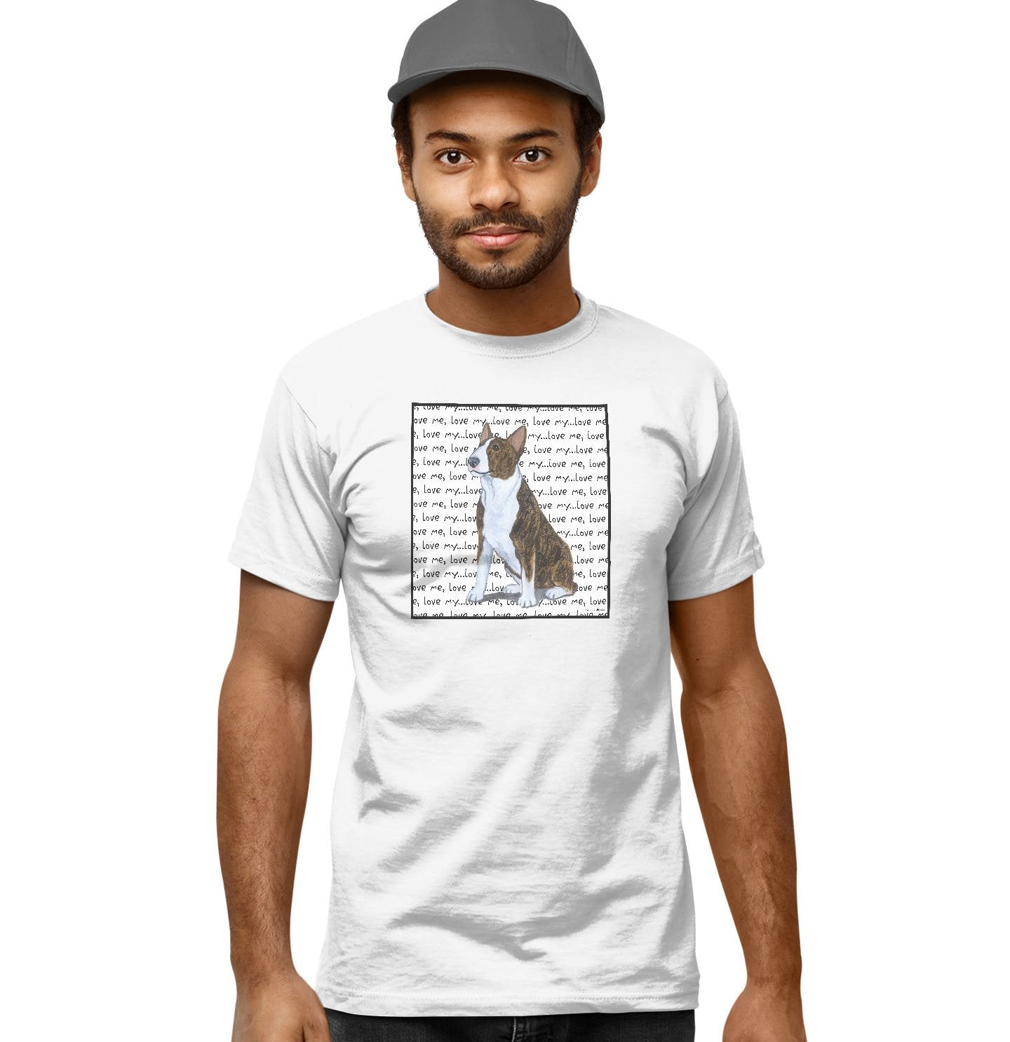 Animal Pride - Bull Terrier Love Text - Adult Unisex T-Shirt