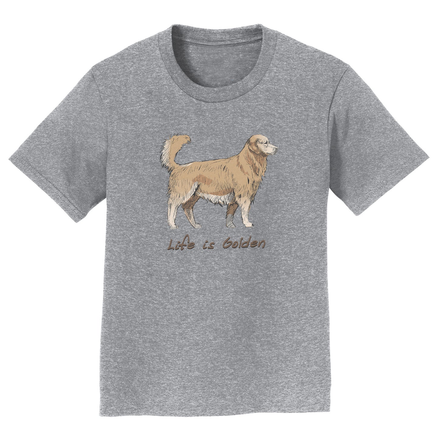 Life Is Golden - Kids' Golden Retriever T-Shirt | Animal Pride