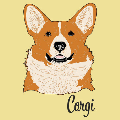 Corgi Headshot - Adult Unisex T-Shirt