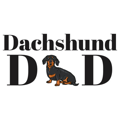 Dachshund Dad Illustration - Adult Unisex Hoodie Sweatshirt