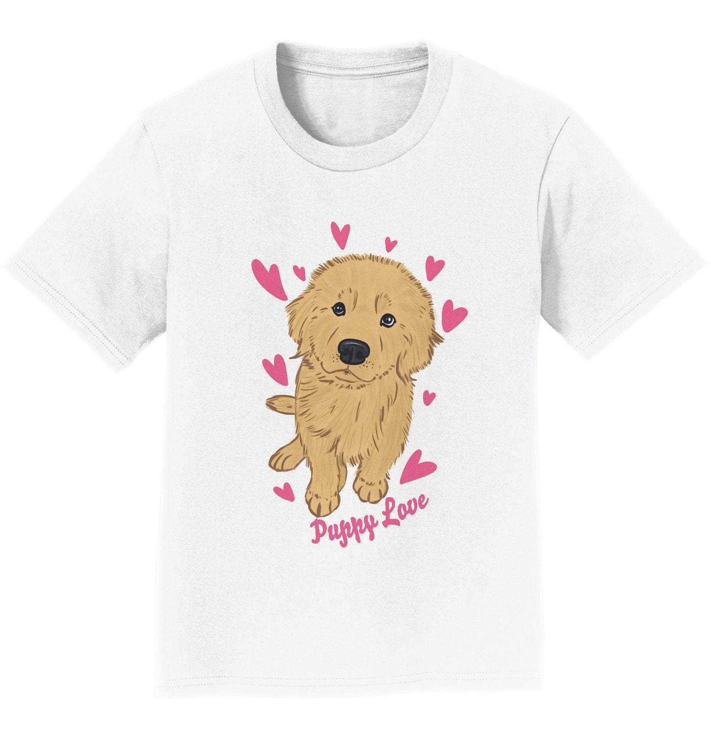 Golden Retriever Puppy Love - Kids' Unisex T-Shirt