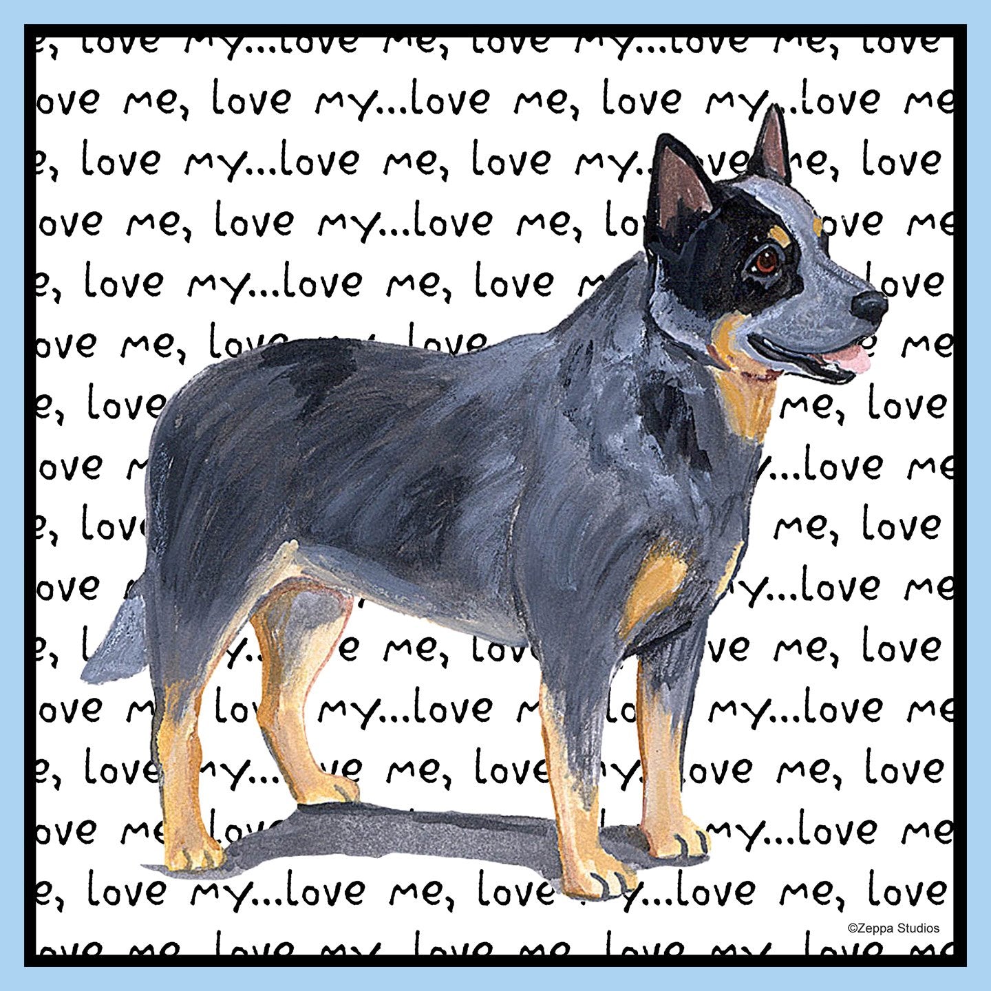 Australian Cattle Dog Love Text - Adult Unisex T-Shirt