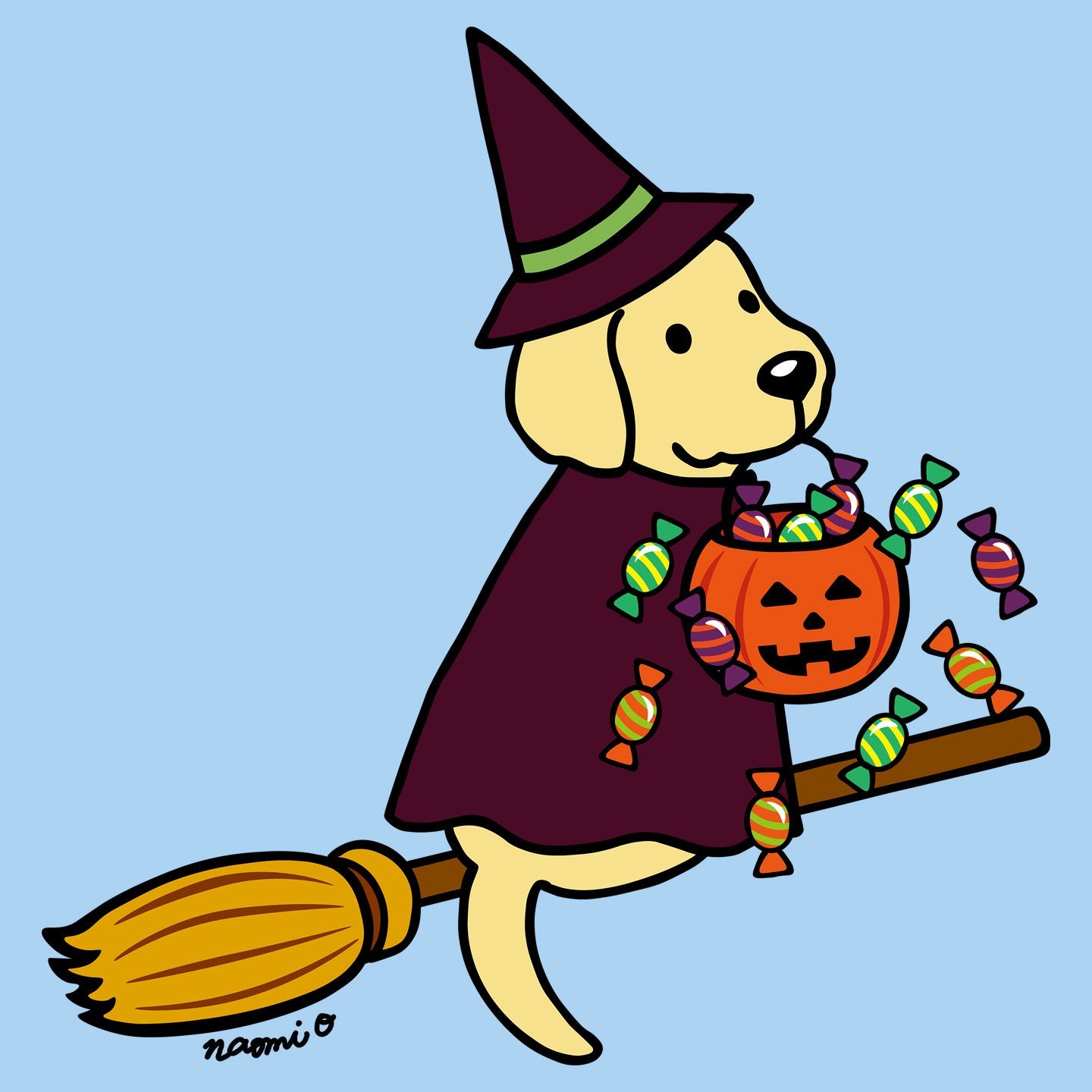 Yellow Lab Witch - Kids' Unisex T-Shirt