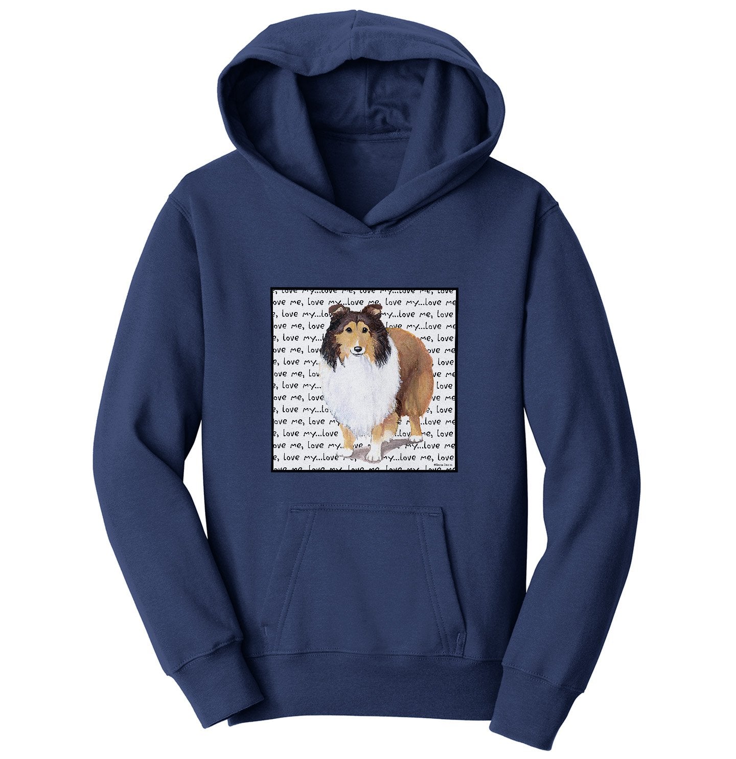 Animal Pride - Sheltie Love Text - Kids' Unisex Hoodie Sweatshirt