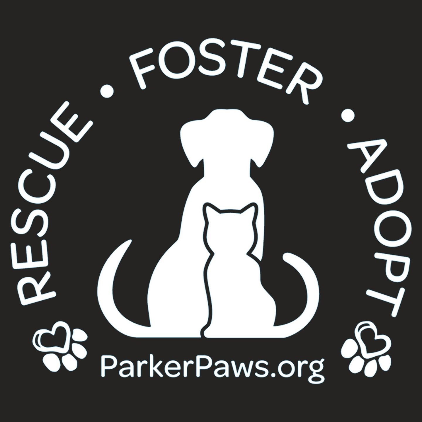 Parker Paws Logo Rescue Foster Adopt - Women's V-Neck T-Shirt ...