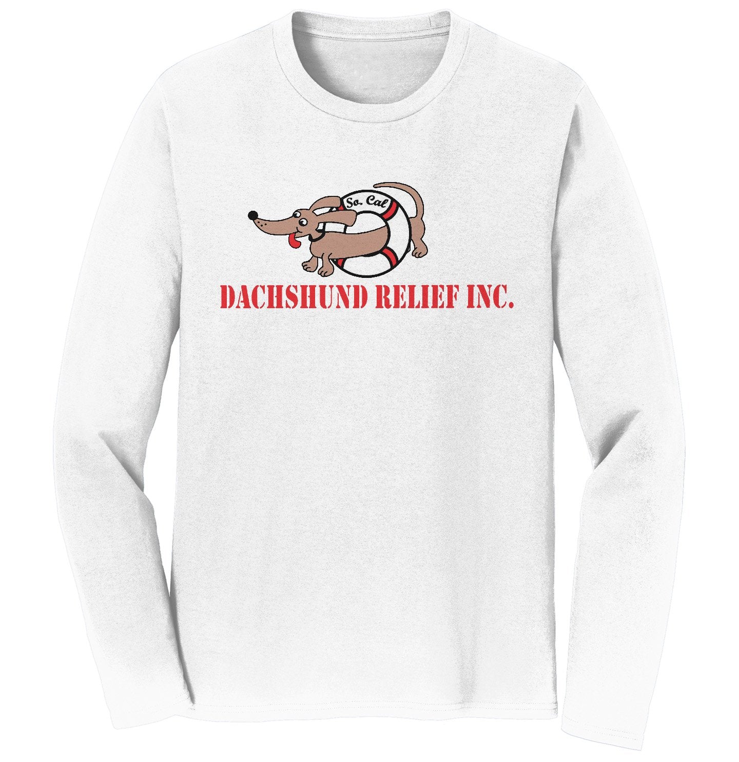 Dachshund Relief Inc - So Cal Dachshund Relief Logo - Adult Unisex Long Sleeve T-Shirt