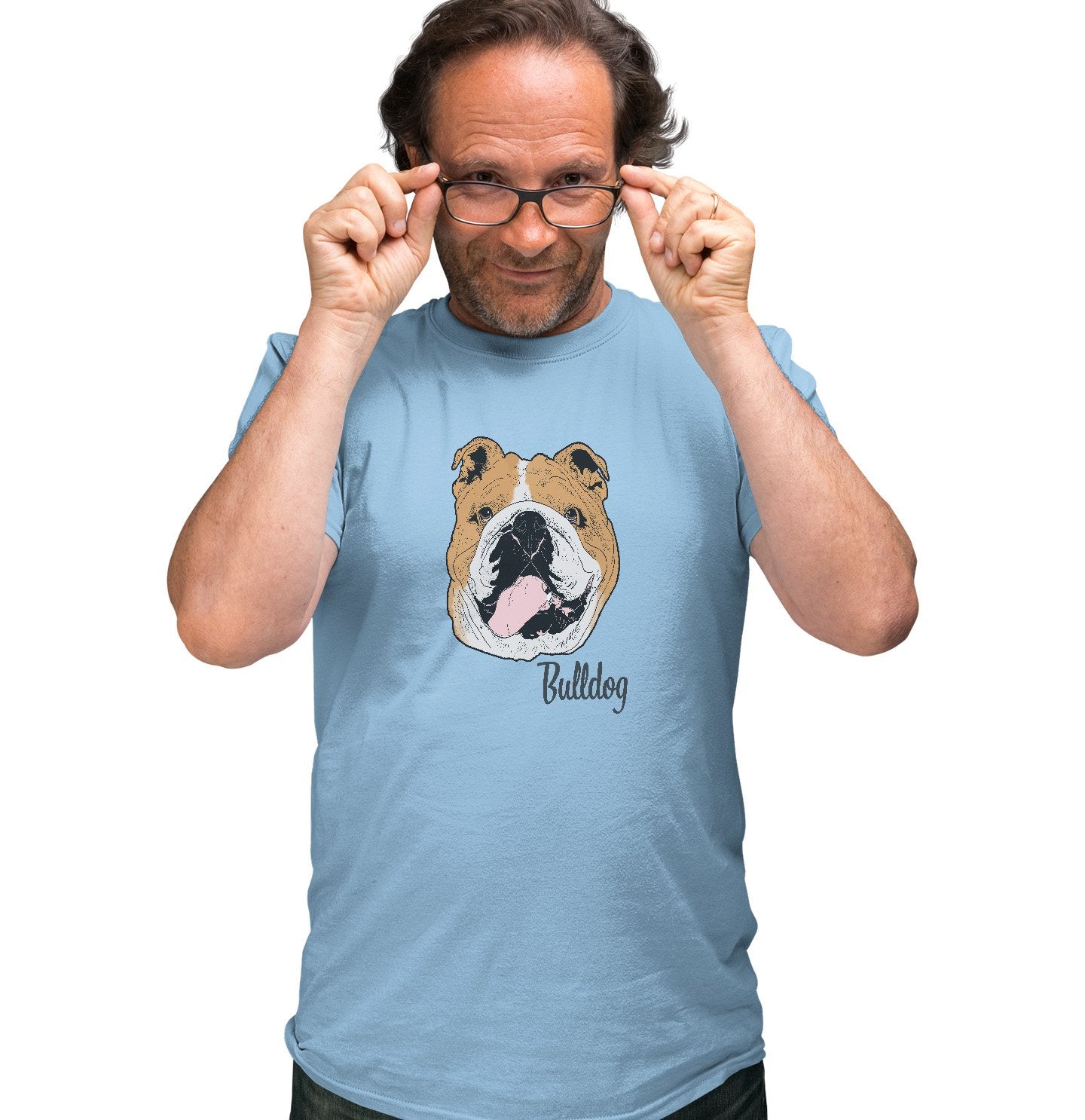 Bulldog Headshot - Adult Unisex T-Shirt