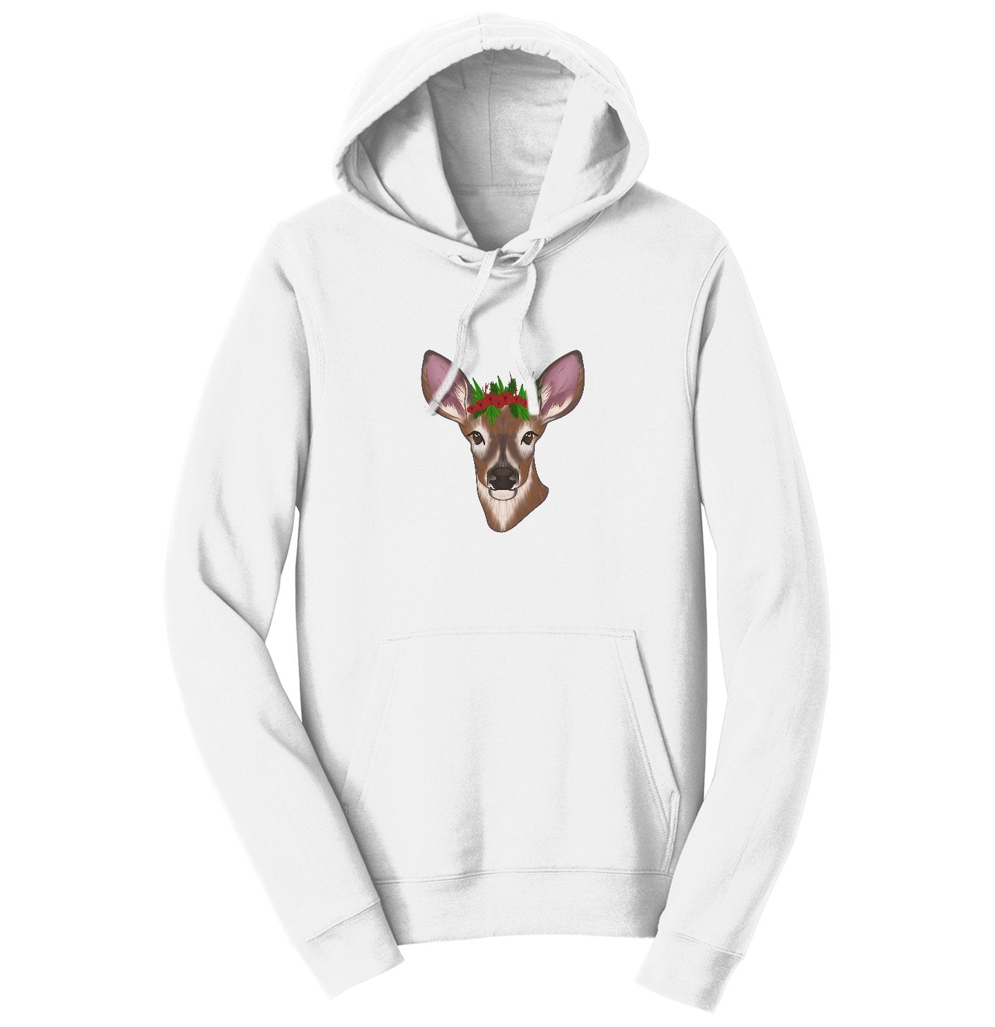 Christmas Doe Head - Adult Unisex Hoodie Sweatshirt