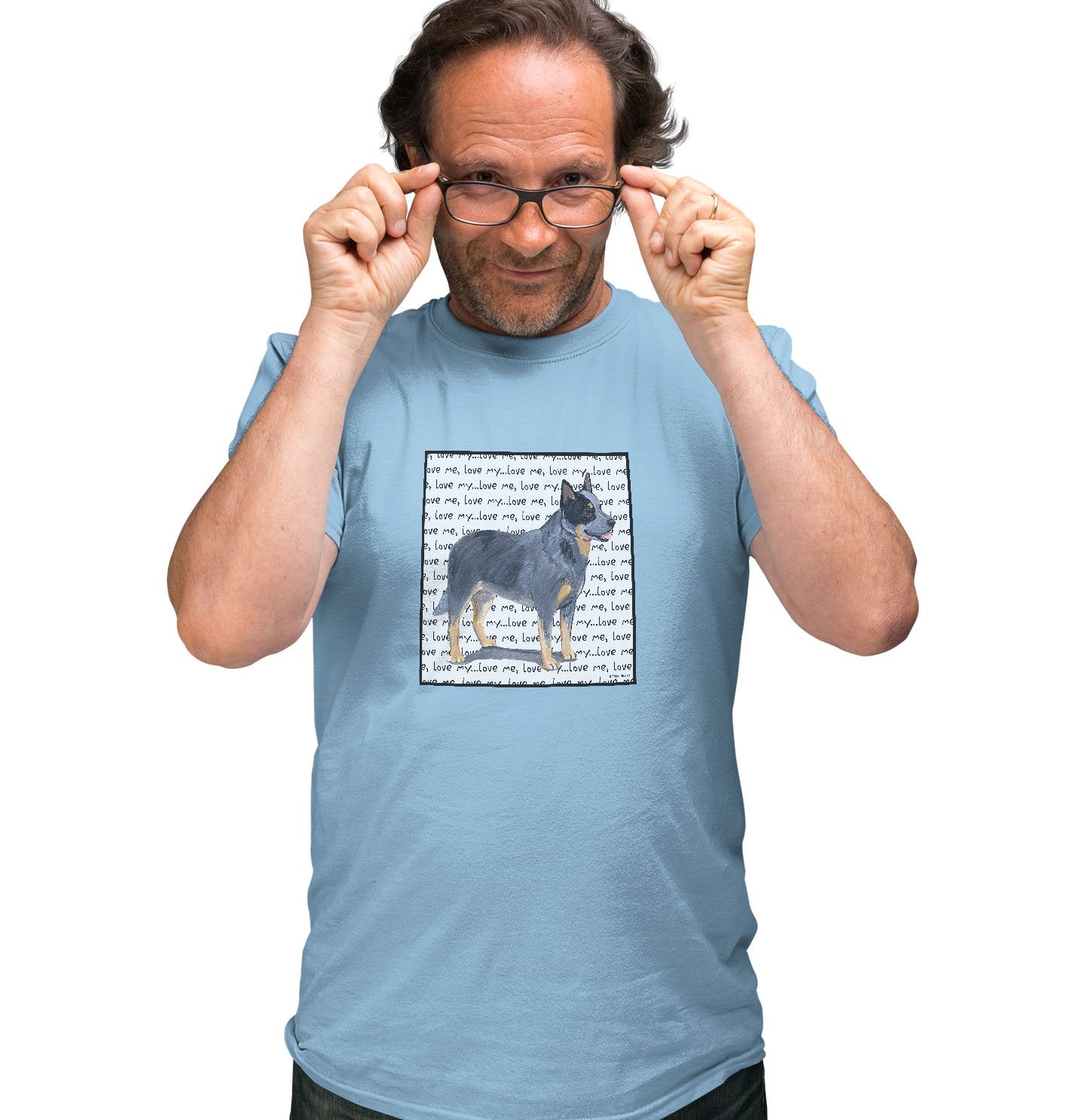 Australian Cattle Dog Love Text - Adult Unisex T-Shirt | Zeppa Studios