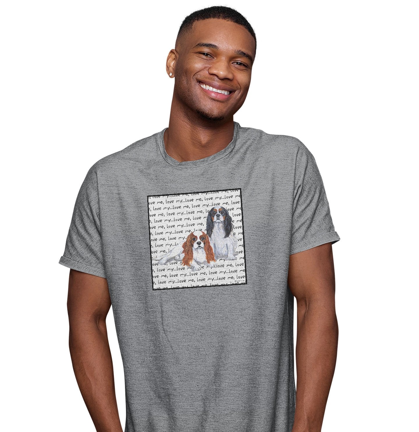 Cavaliers Love Text - Adult Unisex T-Shirt