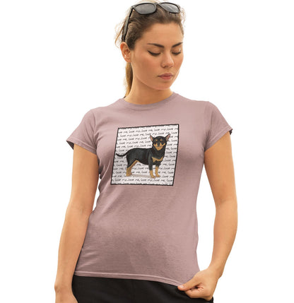 Chihuahua Love Text - Women's Fitted T-Shirt | Zeppa Studios