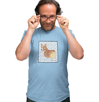 Corgi Love Text - Adult Unisex T-Shirt