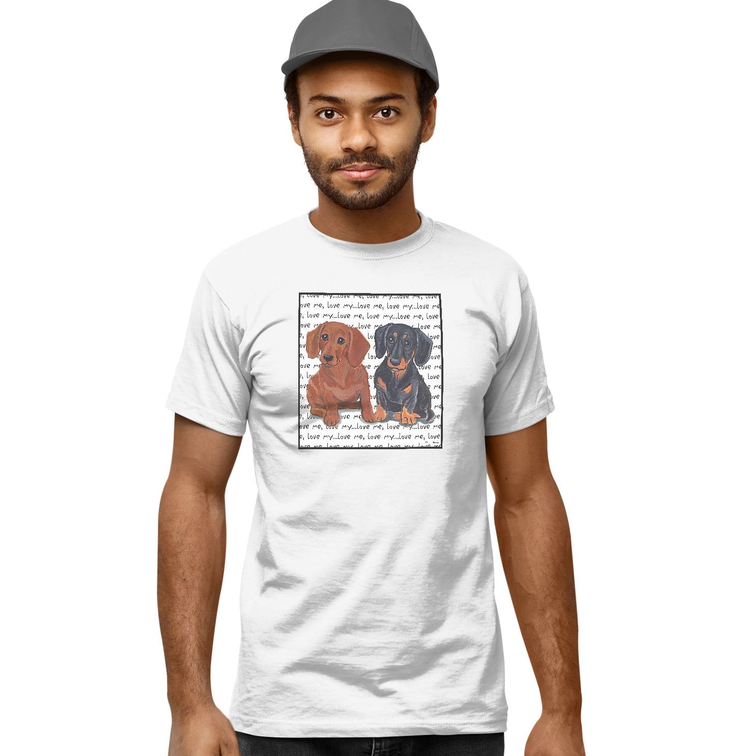 Animal Pride - Dachshund Love Text - Adult Unisex T-Shirt