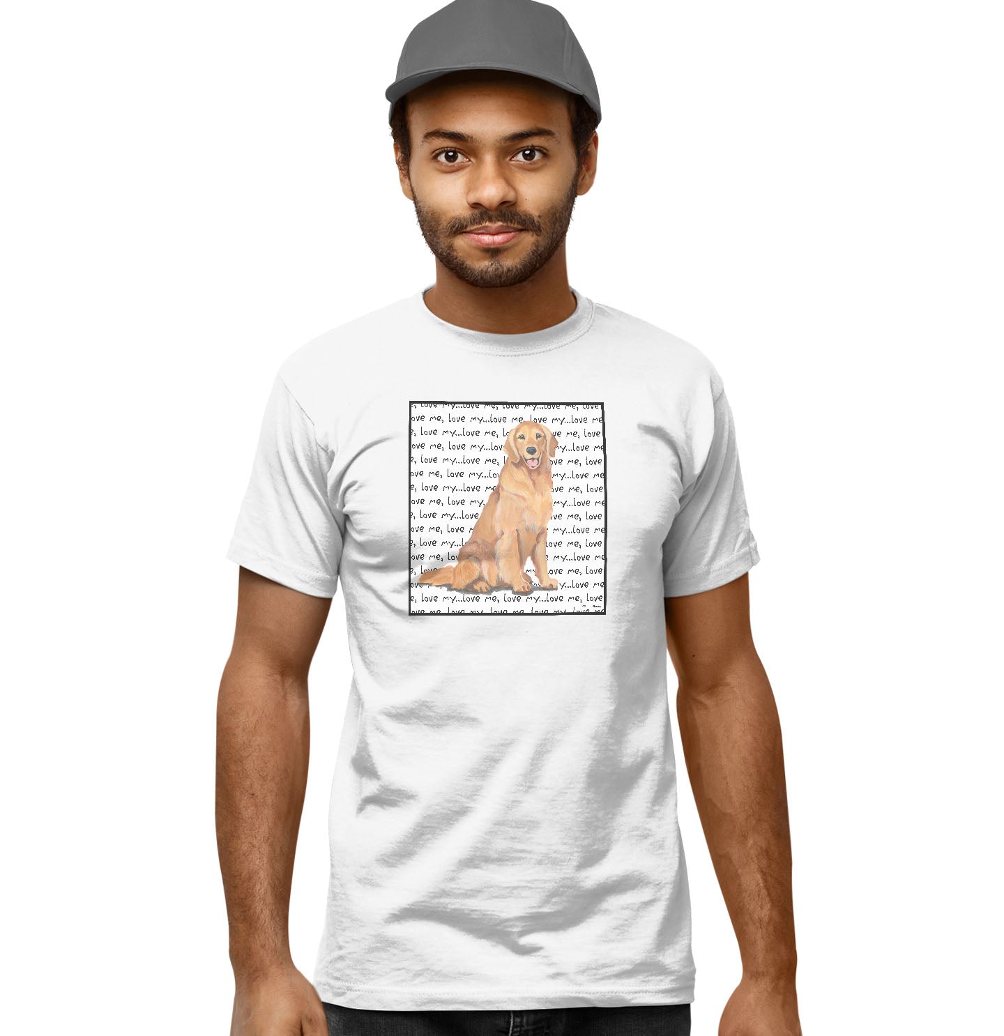 Golden Love Text - Adult Unisex T-Shirt