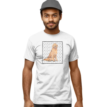 Golden Love Text - Adult Unisex T-Shirt