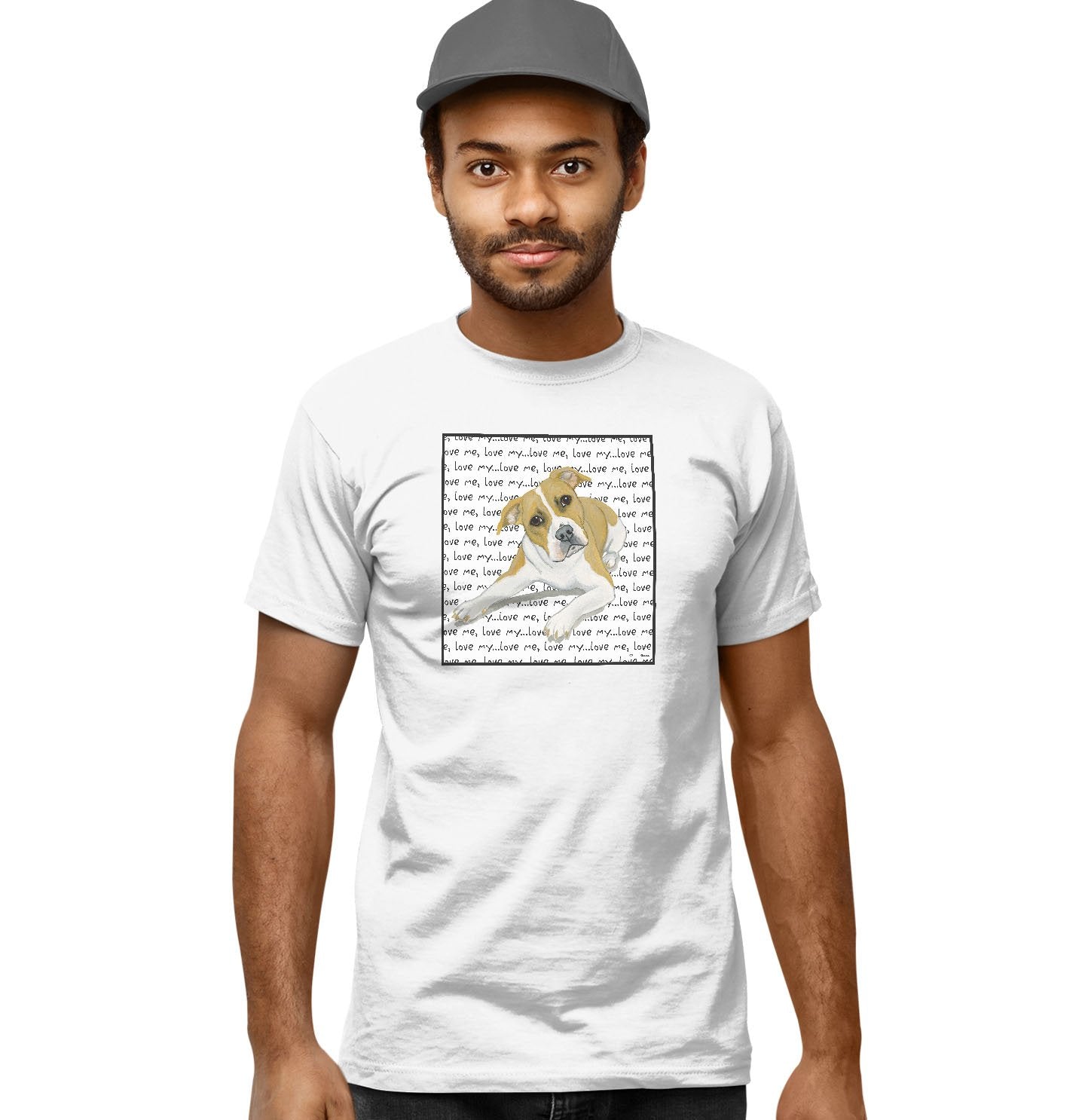 American Pit Bull Love Text - Adult Unisex T-Shirt