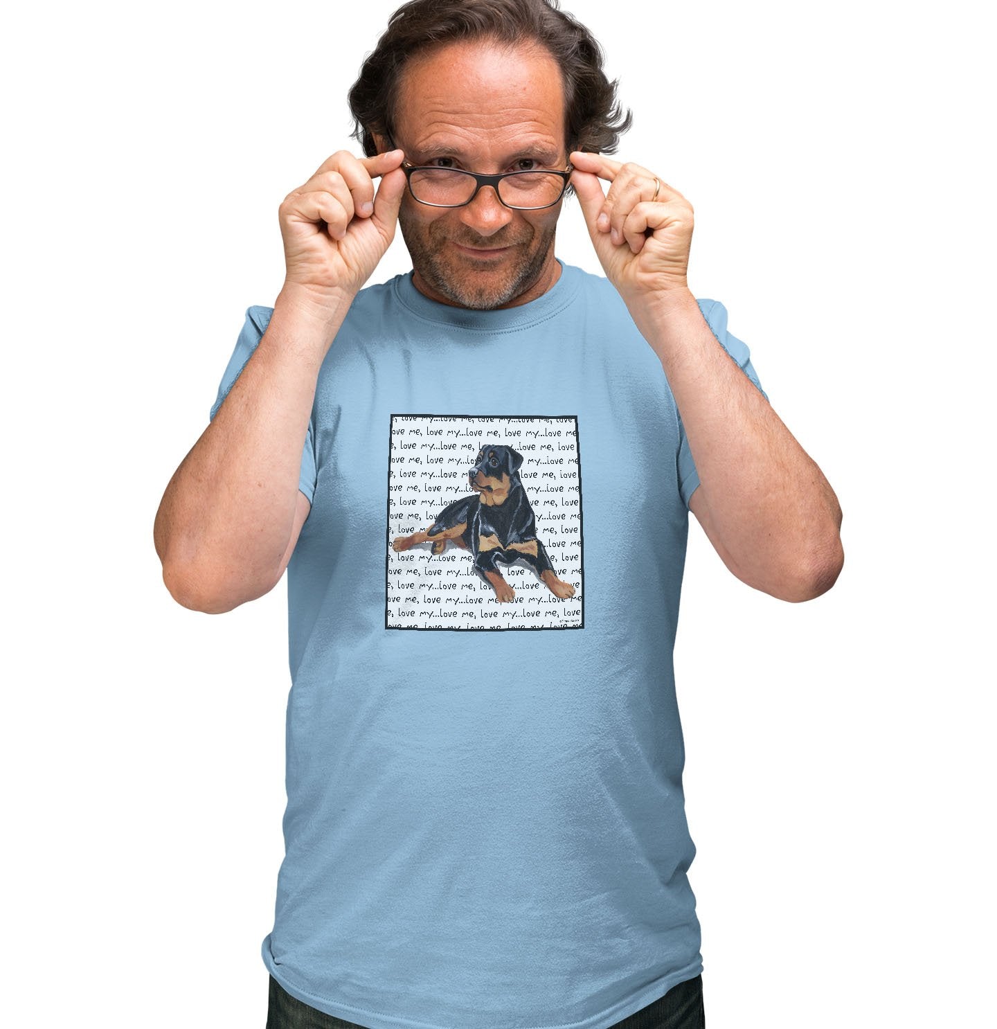 Rottweiler Love Text - Adult Unisex T-Shirt