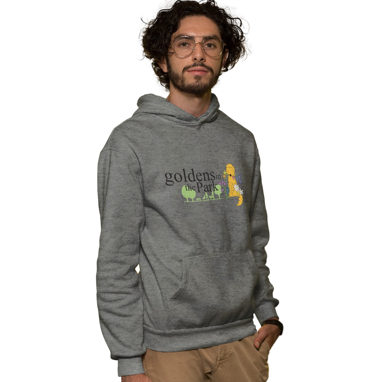 AGK Goldens in the Park - Adult Unisex Hoodie Sweatshirt