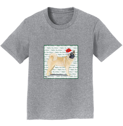 Akita Happy Howlidays Text - Kids' Unisex T-Shirt