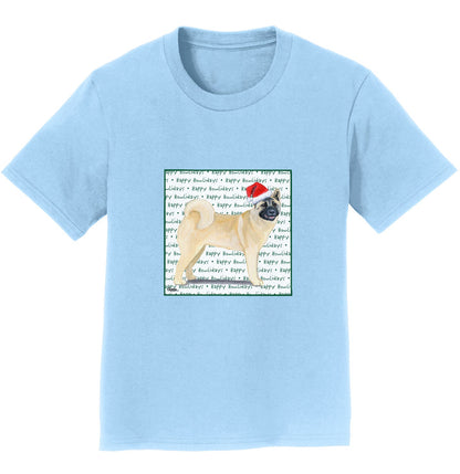 Akita Happy Howlidays Text - Kids' Unisex T-Shirt