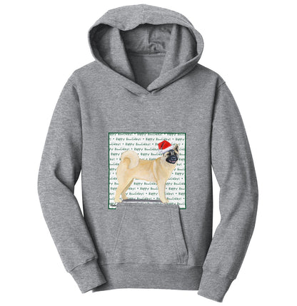 Akita Happy Howlidays Text - Kids' Unisex Hoodie Sweatshirt