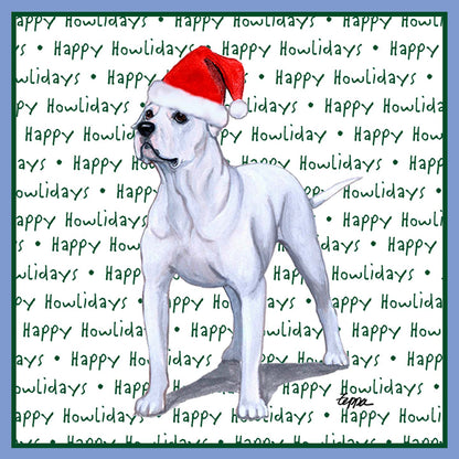 American Bulldog Happy Howlidays Text - Women's Tri-Blend T-Shirt