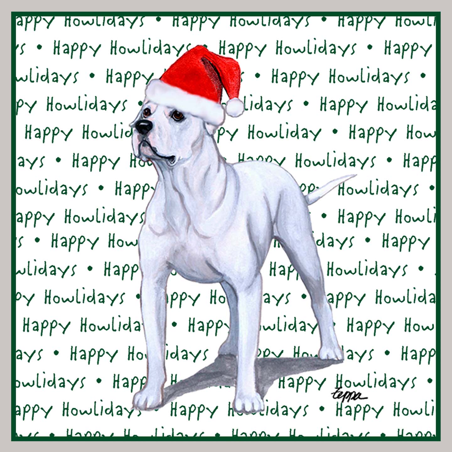American Bulldog Happy Howlidays Text - Kids' Unisex Hoodie Sweatshirt