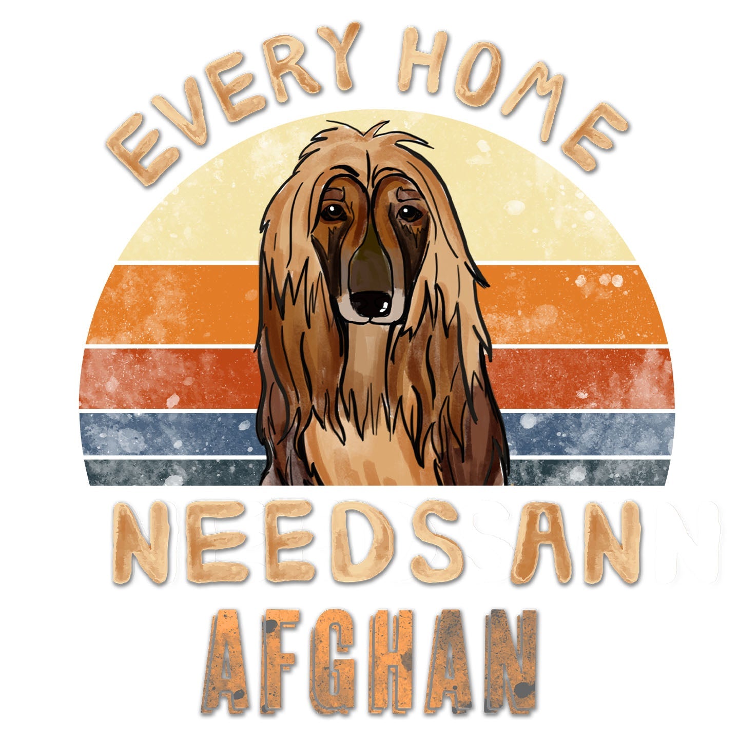 Every Home Needs a AfghanHound - Women's V-Neck T-Shirt