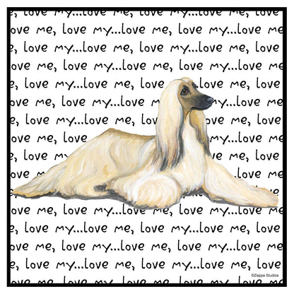 Afghan Hound Love Text - Women's V-Neck T-Shirt