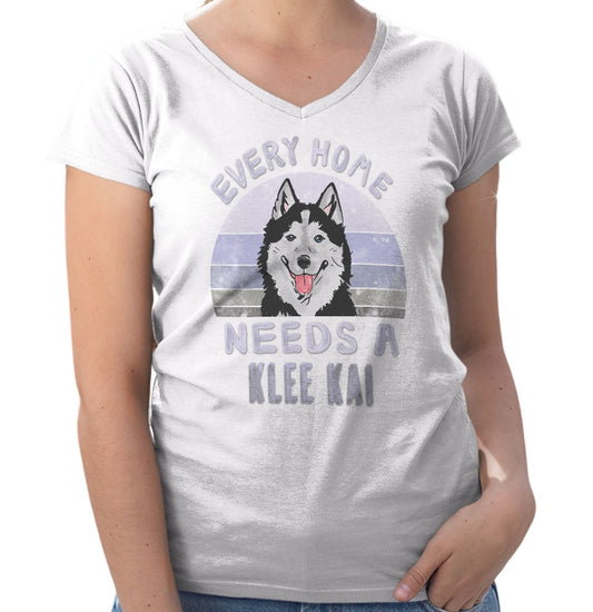 Every Home Needs a Alaskan Klee Kai - Women's V-Neck T-Shirt