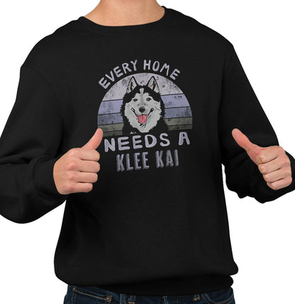 Every Home Needs a Alaskan Klee Kai - Adult Unisex Crewneck Sweatshirt