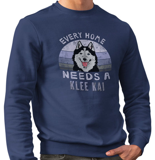 Every Home Needs a Alaskan Klee Kai - Adult Unisex Crewneck Sweatshirt