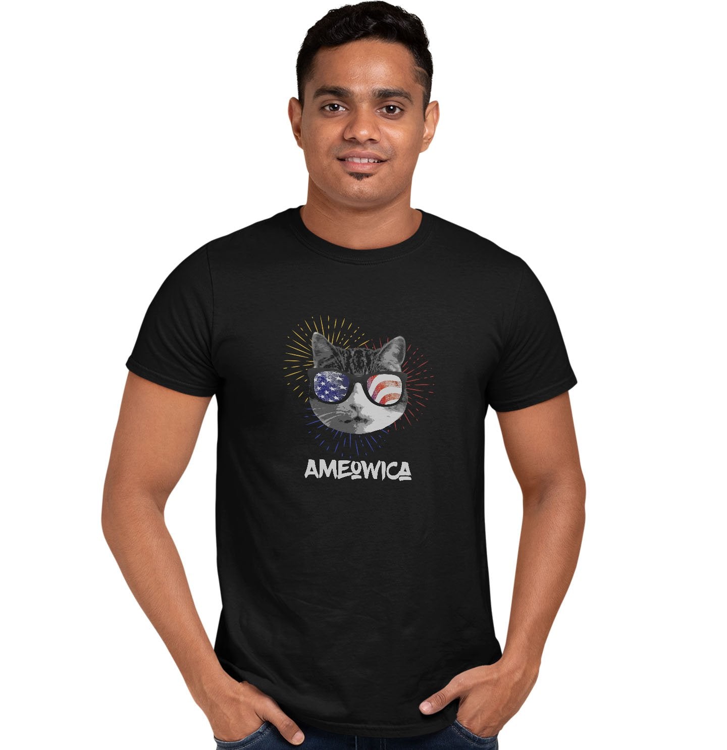 Ameowica Cat USA Pride - Adult Unisex T-Shirt