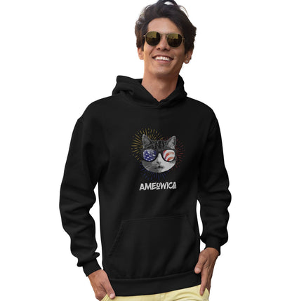 Ameowica Cat USA Pride - Adult Unisex Hoodie Sweatshirt