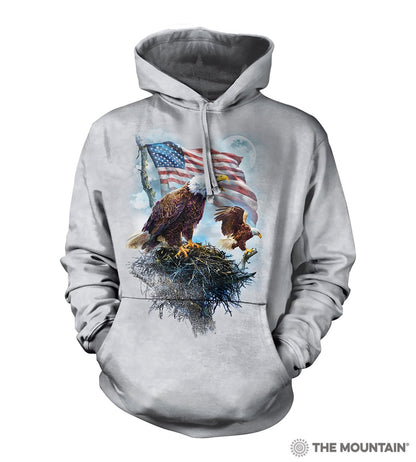 American Eagle Flag - Adult Unisex Hoodie Sweatshirt