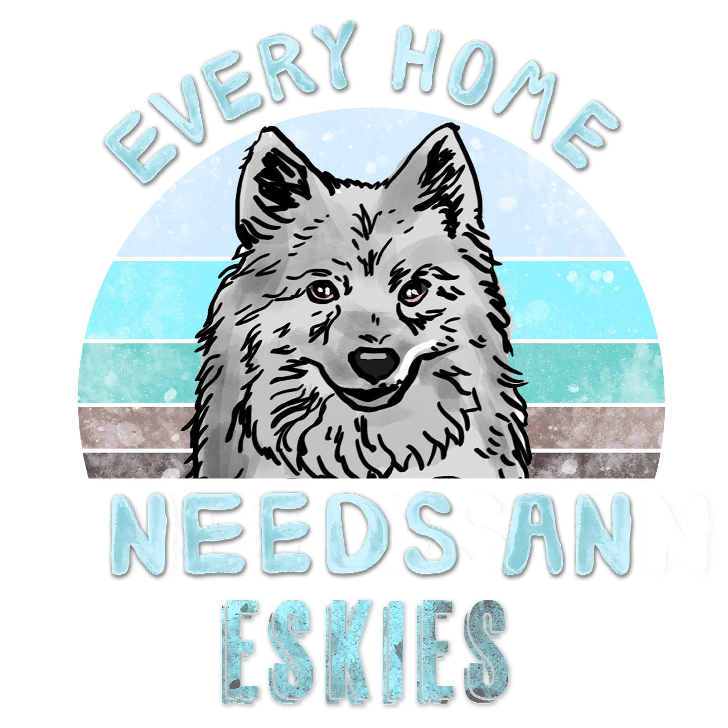 Every Home Needs a American Eskimo Dog - Women's V-Neck T-Shirt