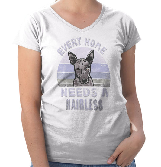 Every Home Needs a American Hairless Terrier - Women's V-Neck T-Shirt