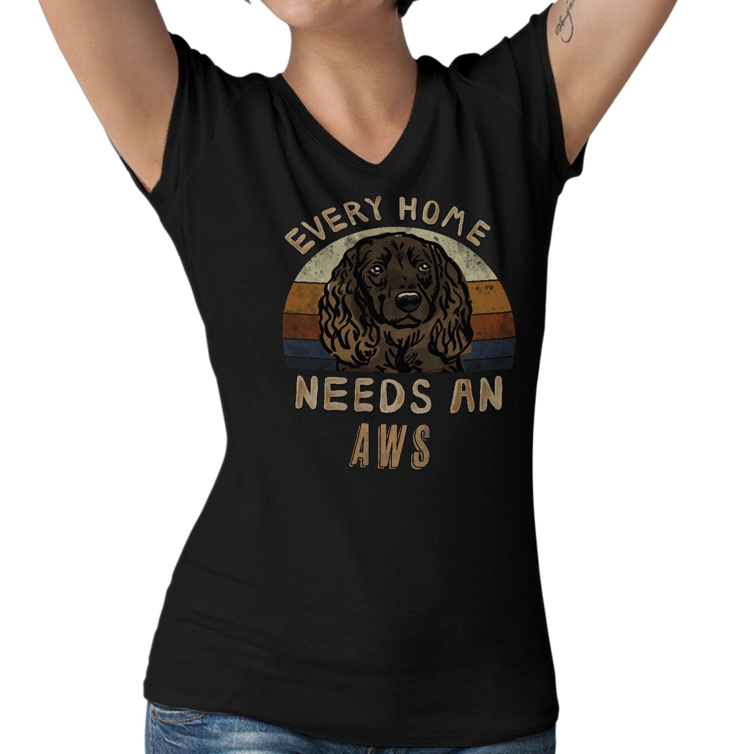 Every Home Needs a American Water Spaniel - Women's V-Neck T-Shirt