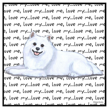 American Eskimo Love Text - Women's V-Neck Long Sleeve T-Shirt