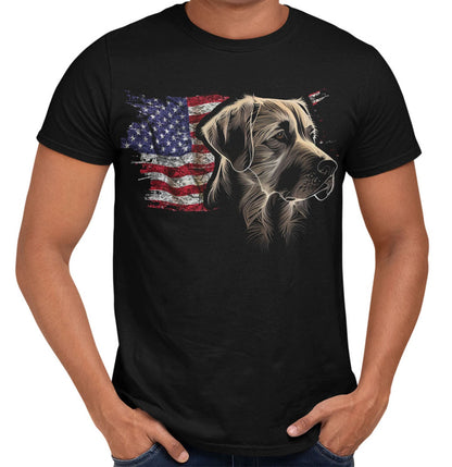 Patriotic Anatolian Shepherd Dog American Flag - Adult Unisex T-Shirt