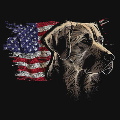 Patriotic Anatolian Shepherd Dog American Flag - Women's V-Neck T-Shirt
