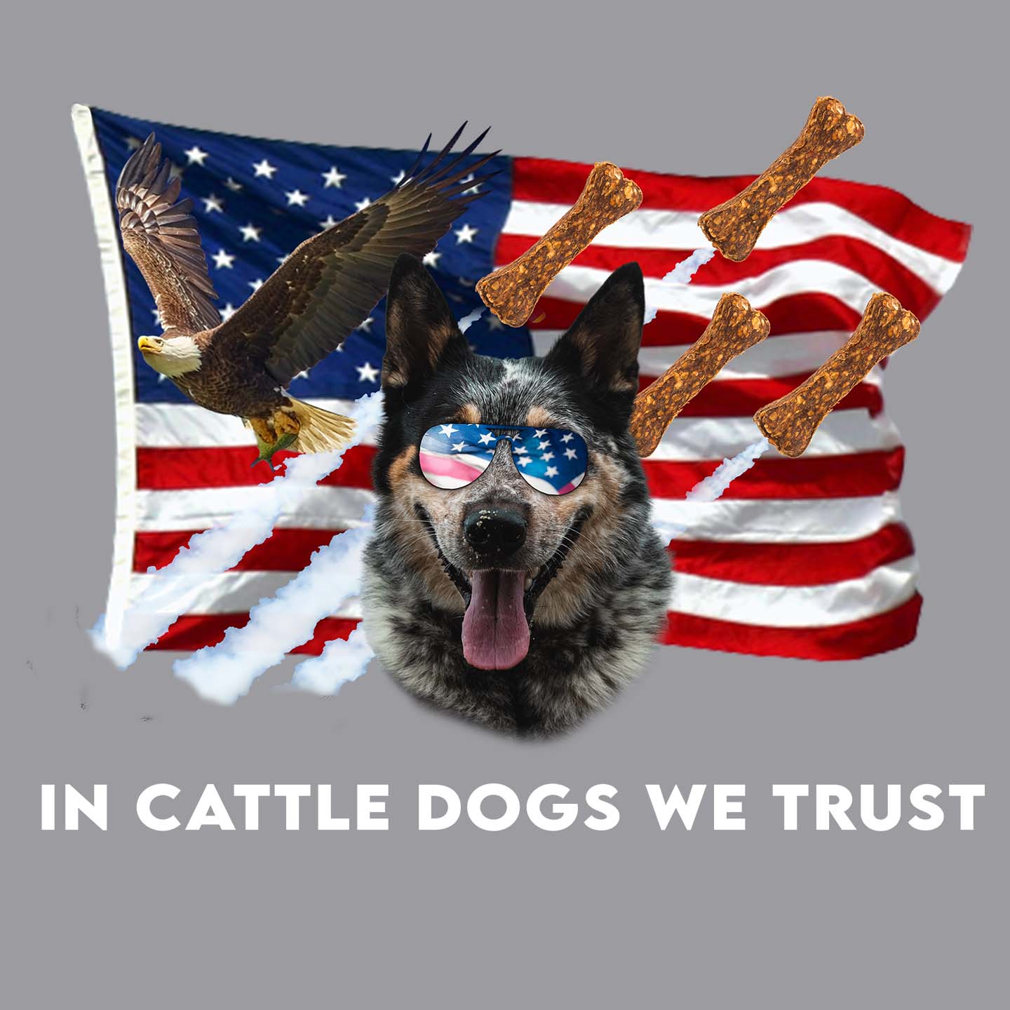 In Australian Cattle Dogs We Trust - Adult Unisex Hoodie Sweatshirt