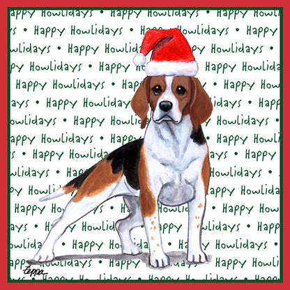 Beagle Happy Howlidays Text - Adult Unisex T-Shirt