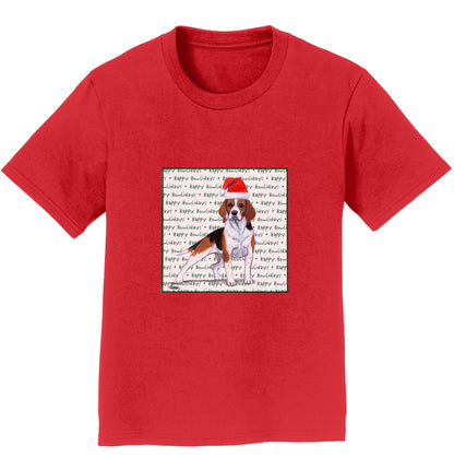 Beagle Happy Howlidays Text - Kids' Unisex T-Shirt